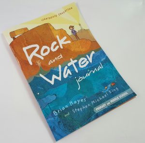 The cover of the Rock and Water journal for students to write their reflections in