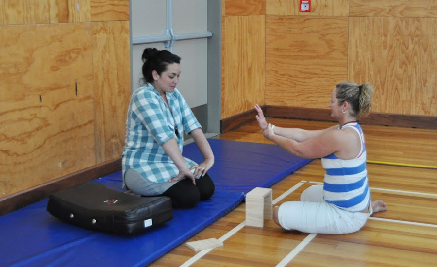 Two females preparing to find their strength and face a challenge